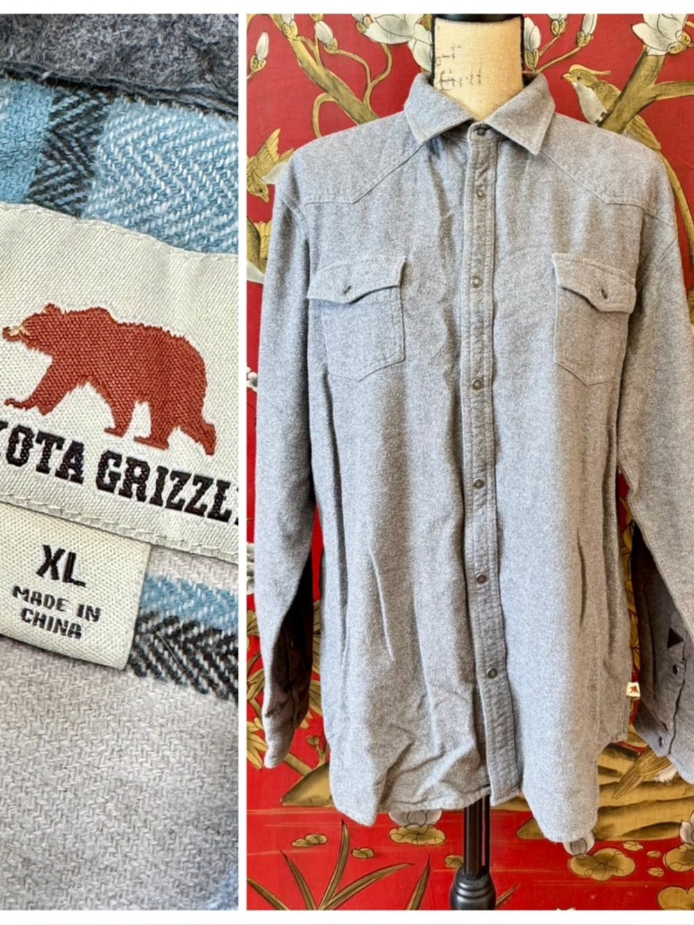 Men’s “Dakota Grizzly” Button-up Shirt | #F10